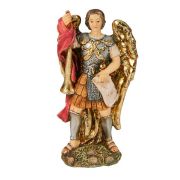 4" Cold Cast Resin Hand Painted Statue of Saint Gabriel in a Deluxe Window Box