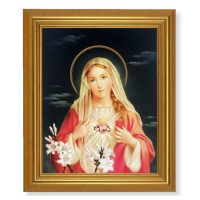 10" x 12" Gold Leaf Finish Beveled Frame with 8" x 10" Immaculate Heart of Mary Textured Art 10" x 12" Gold Leaf Finish Beveled Frame with 8" x 10" Immaculate Heart of Mary Textured Art