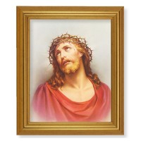 10" x 12" Gold Leaf Finish Beveled Frame with 8" x 10" Christ in Agony Textured Art