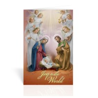 10pk - Holy Family in Manger with Seven Angels Christmas Card Sold in inc of 10 10pk - Holy Family in Manger with Seven Angels Christmas Card Sold in inc of 10