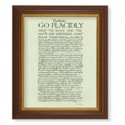 10 1/2" x 12 1/2" Walnut Finish Beveled Frame with 8" x 10" Go Placidly Textured Art 10 1/2" x 12 1/2" Walnut Finish Beveled Frame with 8" x 10" Go Placidly Textured Art