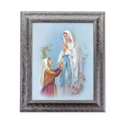 10 1/2" x 12 1/2" Grey Oak Finish Frame with an 8" x 10" Our Lady of Lourdes Print