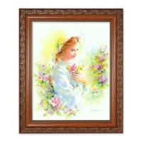 10" x 12" Ornate Wood Frame with an 8" x 10" Blanc: Mystical Rose Print