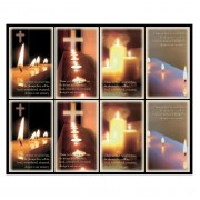 Aurora Candle Light Eight-Up Micro Perforated Bulk Prayer-Cards  - 125 sheets (1000 total cards)