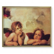 11" x 14" Gold Plaque Frame with a Sistine Angels Print