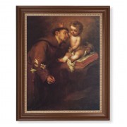 13 1/2" x 16 9/16" Walnut Finished Frame with 11" x 14" Saint Anthony Textured Art