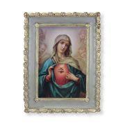 5 1/2" x 7 1/2" Rosebud Frame with Immaculate Heart of Mary Print