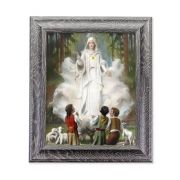10 1/2" x 12 1/2" Grey Oak Finish Frame with an 8" x 10" Our Lady of Fatima Print