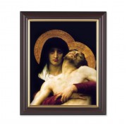 10" x 12" Walnut Frame with Gold Inside Lip and a 8" x 10" Bouguereau: The Pieta Print