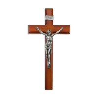 12" Two Tone Cross with Fine Pewter Corpus