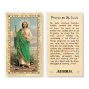 25pk - Saint Jude - Prayer To Saint Jude Gold Stamped Laminated Holy Card  Pk 25