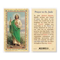 25pk - Saint Jude - Prayer To Saint Jude Gold Stamped Laminated Holy Card  Pk 25