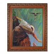 10" x 12" Ornate Wood Frame with an 8" x 10" Hook: The Lost Sheep Print