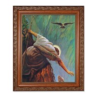 10" x 12" Ornate Wood Frame with an 8" x 10" Hook: The Lost Sheep Print