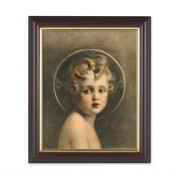 10" x 12" Walnut Frame with Gold Inside Lip and a 8" x 10" Chambers: Light of the World Print