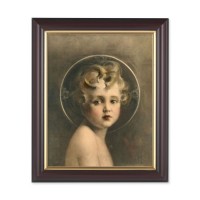 10" x 12" Walnut Frame with Gold Inside Lip and a 8" x 10" Chambers: Light of the World Print