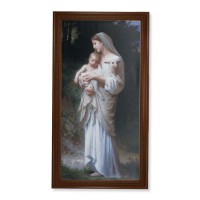 24" x 44" Walnut Finished Beveled Frame with a Bouguereau: Divine Innocence Canvas