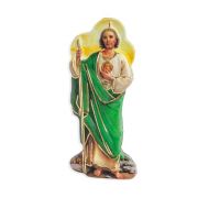 3" Magnetic Resin Statuette of the Saint Jude in 2D with Gold Highlights (Sold in Inc. of 3)