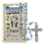 Sapphire Bead Mysteries of the Rosary Specialty Rosary Boxed