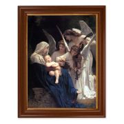 15 1/2" x 19 1/2" Walnut Finish Frame with Gold Accent and a 12" x 16" Bouguereau: Heavenly Melody Textured Art