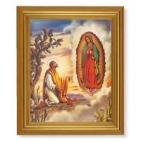 10" x 12" Gold Leaf Finish Beveled Frame with 8" x 10" Our Lady of Guadalupe/Juan Diego Textured Art 10" x 12" Gold Leaf Finish Beveled Frame with 8" x 10" Our Lady of Guadalupe/Juan Diego Textured Art