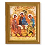 10" x 12" Gold Leaf Finish Beveled Frame with 8" x 10" The Holy Trinity Textured Art