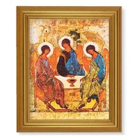 10" x 12" Gold Leaf Finish Beveled Frame with 8" x 10" The Holy Trinity Textured Art