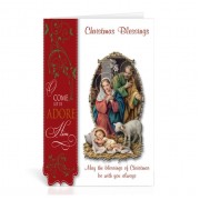 10pk - Nativity with a Lamb Christmas Card  Sold in Inc of 10