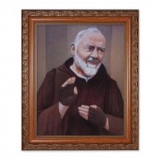 10" x 12" Ornate Wood Frame with an 8" x 10" Saint Pio Print