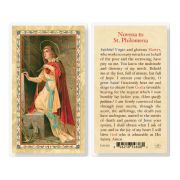 Novena to St Philomena Laminated Holy Card. Inc. of 25