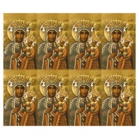 Our Lady of Czestochowa Eight-Up Micro Perforated Bulk Prayer-Cards  - 125 sheets (1000 total cards)