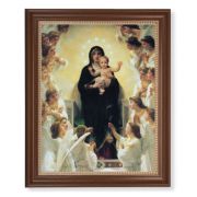 13 1/2" x 16 9/16" Walnut Finished Frame with 11" x 14" Bouguereau: Queen of Angels Textured Art