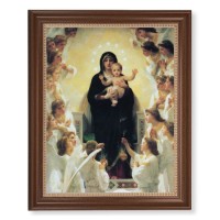 13 1/2" x 16 9/16" Walnut Finished Frame with 11" x 14" Bouguereau: Queen of Angels Textured Art