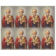 Saint Nicholas Eight-Up Micro Perforated Bulk Prayer-Cards  - 125 sheets (1000 total cards)