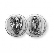 10pk - Holy Spirit and Our Lady of Guadalupe Pocket Coin (Sold in Inc. of 10)