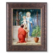 11 1/4" x 13 1/4" Art Deco Frame with an 8" x 10" The Holy Family with St. John Baptist Print
