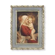 5 1/2" x 7 1/2" Rosebud Frame with Chambers: Jesus and Mary Print