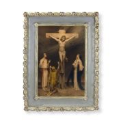 5 1/2" x 7 1/2" Rosebud Frame with Chambers: The Crucifixion of Christ Print
