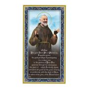5" x 9" Padre Pio Plaque with Prayer