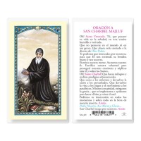 25pk - Oraicion A San Charbel Majluf  Laminated Holy Card Pk 25