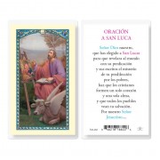 25pk - Oraicion A San Lucas  Laminated Holy Card Pk 25