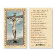 The Five Wounds Laminated Holy Card. Inc. of 25