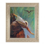 10" x 12" Ornate Silver Frame with a Hook: The Lost Sheep Print