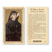 25pk - Prayer To Saint Maria Faustina Gold Stamped Laminated Holy Card  Pk 25