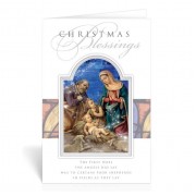 10pk - Nativity with a Drummer Boy Christmas Card  sold in inc of 10