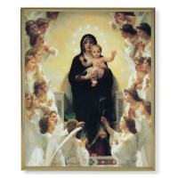 11" x 14" Gold Plaque Frame with a Bouguereau: Queen of Angels Print