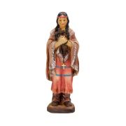 4" Cold Cast Resin Hand Painted Statue of Saint Kateri Tekakwitha in a Deluxe Window Box