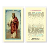 25pk - Oracion a San Pablo Laminated Holy Card Pk 25
