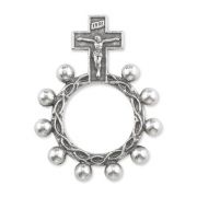Oxidized Miraculous Rosary Ring