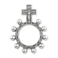 25pk - Oxidized Miraculous Rosary Ring  sold in inc of 25